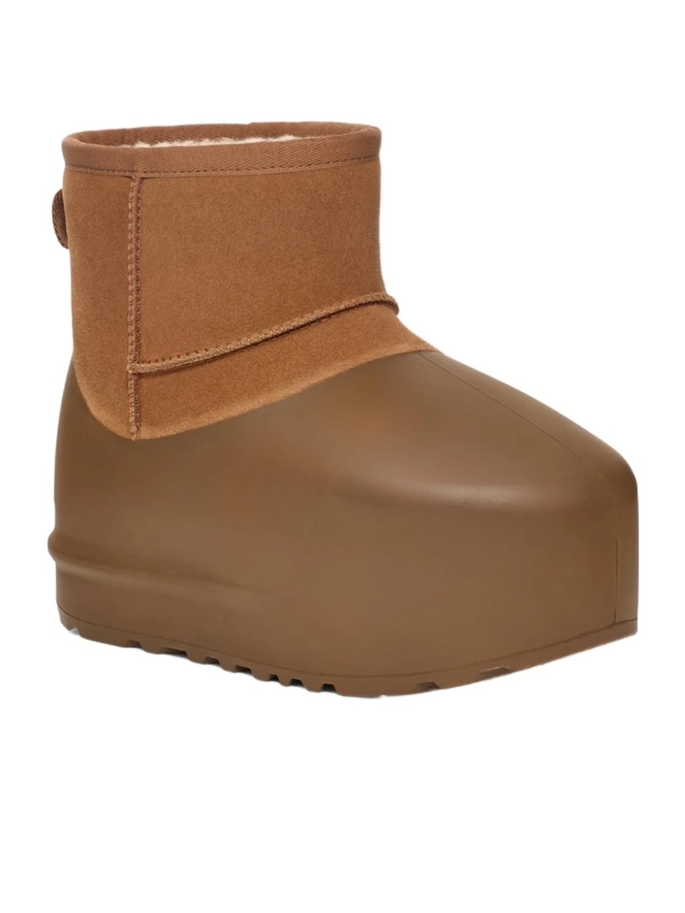 NEW UGG CLASSIC MINI PUMPED MOLDED BOOTS IN CHESTNUT 7 M 8 W